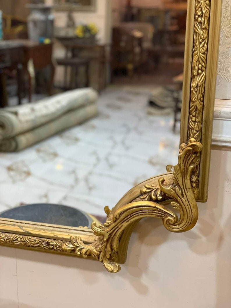 French Interior Design French Baroque French Mirror Mirror Rococo Mirror Antique French Baroque Antique Gold Leaf Antique Furniture