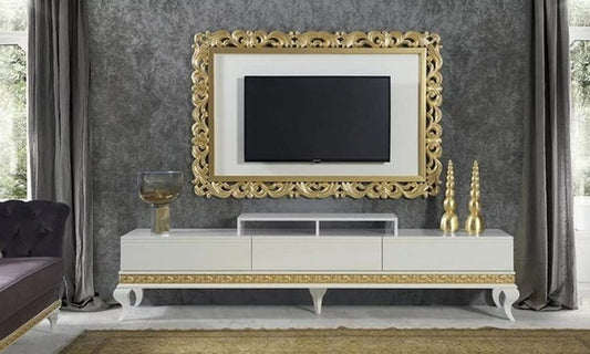 Luxe tv-meubel / barok tv-meubel / klassiek tv-meubel Franse eettafel Franse stoelen Franse tafel Frans interieur Frans