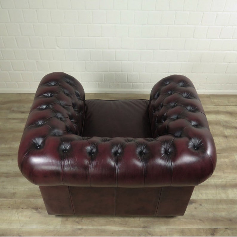 Chesterfield Couchgarnitur Rot-Schwarz 3-2-1 Lede