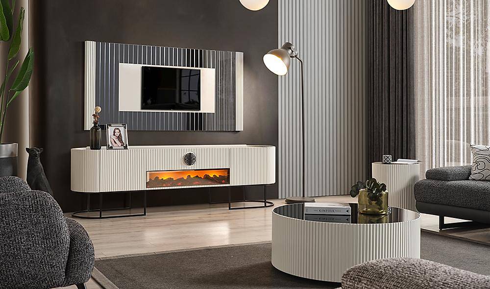 Crown tv-meubel ecru — Luxe design & topkwaliteit