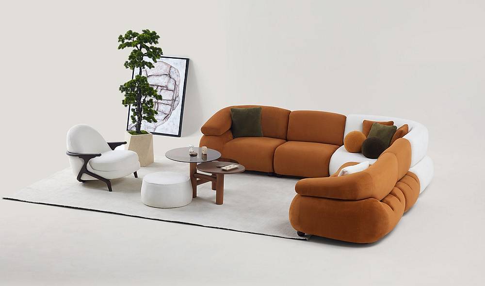 Luxe Rosse Hoekbank – Premium comfort en strak design