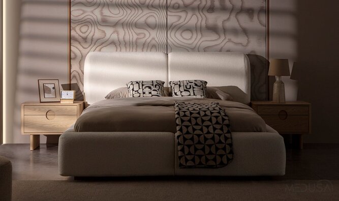 Panama Massief Eiken Bed — Luxe, tijdloos design