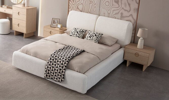 Panama Massief Eiken Bed — Luxe, tijdloos design