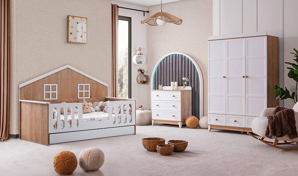 Pearl Montessori Kinderkamer Eiken – Premium kwaliteit