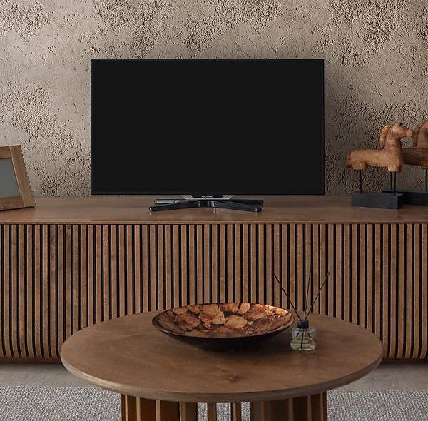 Premium Netha tv-meubel Ceviz — massief walnotenhout