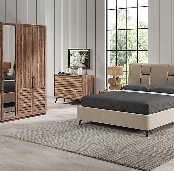 Premium Walnoot Slaapkamerset – Luxe kwaliteit