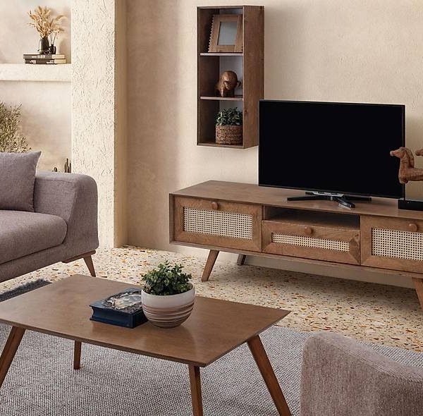Premium Zwitsers walnoot TV-meubel — massief & elegant
