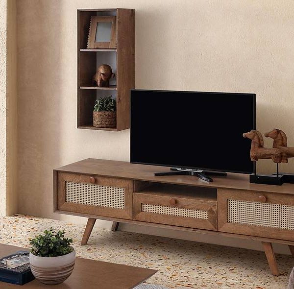 Premium Zwitsers walnoot TV-meubel — massief & elegant