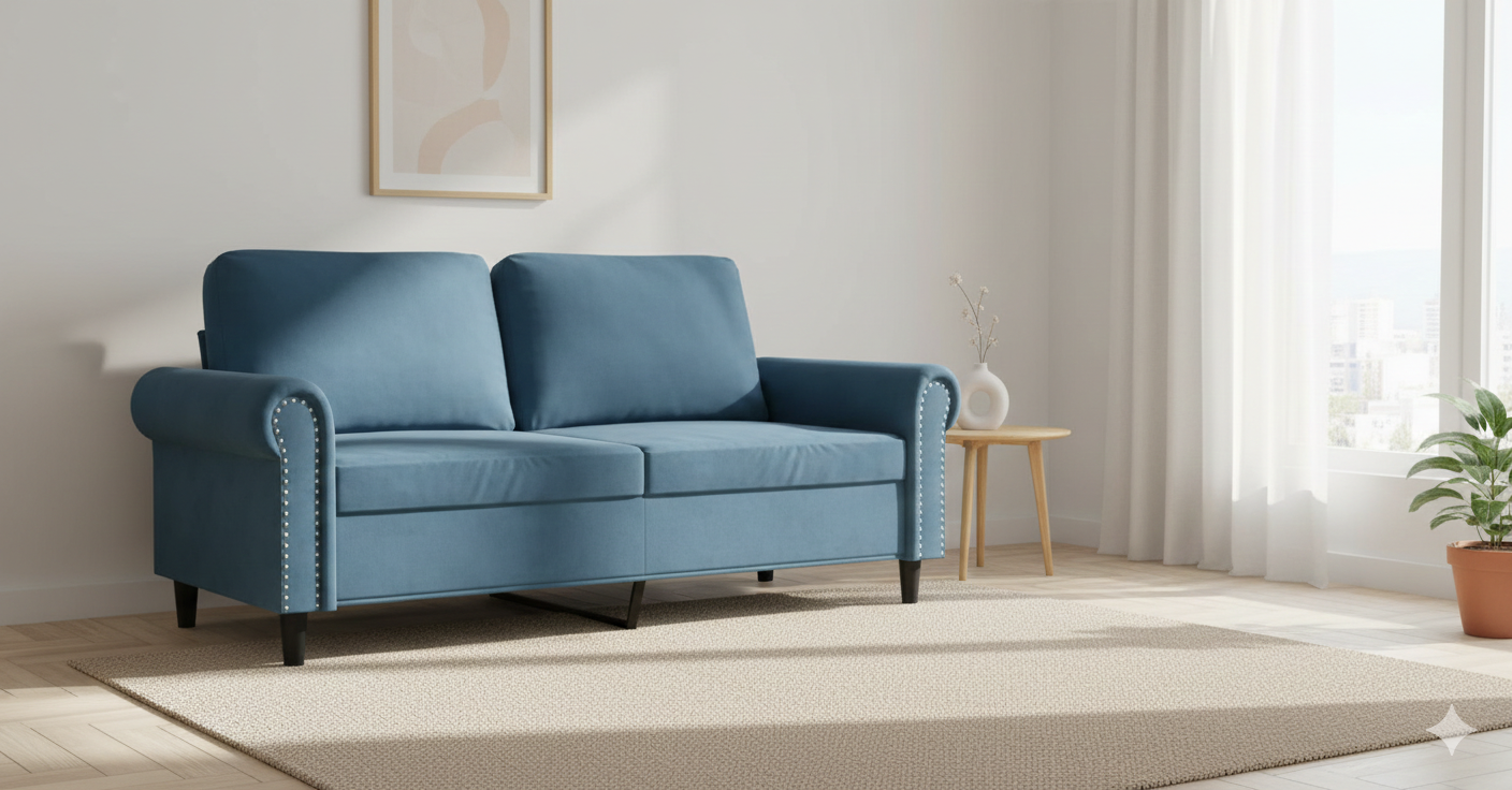 Fluwelen 2-zitsbank 140 cm — Luxe kwaliteit met slaapfunctie