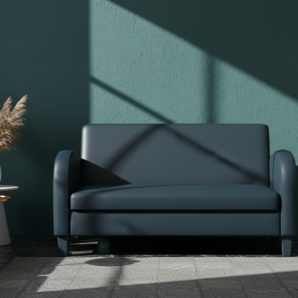 vidaXL Luxe kunstleren 2-zitsbank zwart