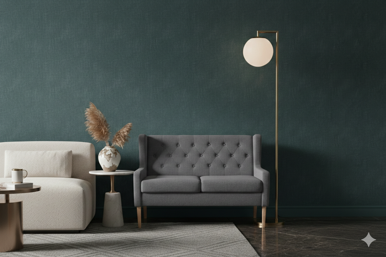 Premium stoffen 2-zitsbank grijs — luxe comfort