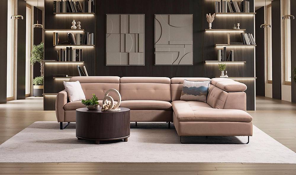Alissa Elektrisch Verstelbare Hoekbank – Premium Bruin