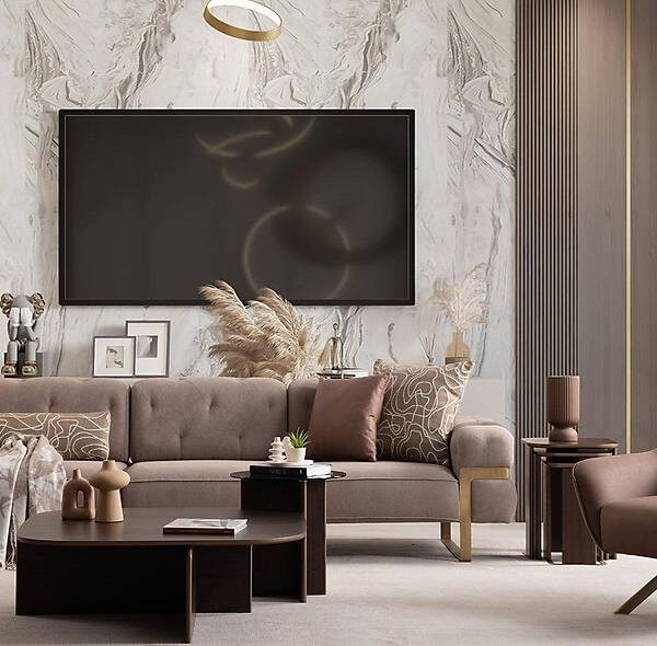 Almoda Luxe Bankstel Kahve - Premium Kwaliteit voor Woonkamer