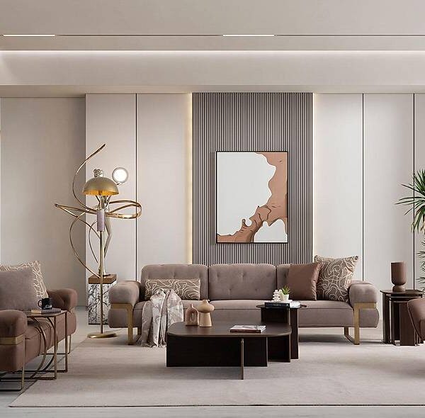 Almoda Luxe Bankstel Kahve - Premium Kwaliteit voor Woonkamer