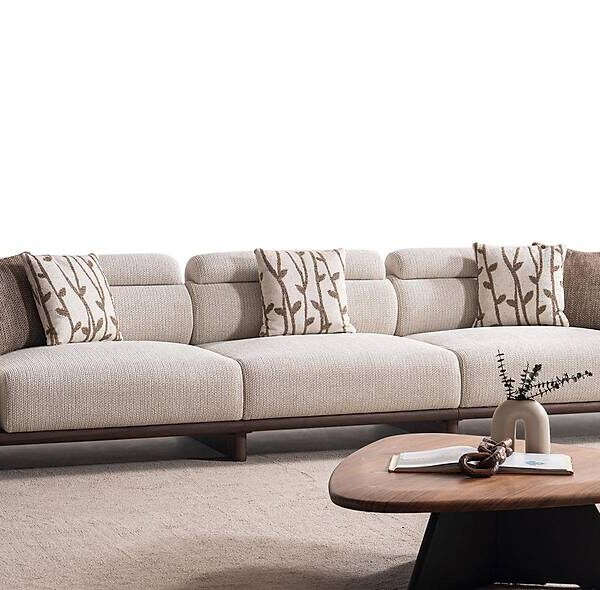 Alya luxe 5-zits bank — crème design en topcomfort