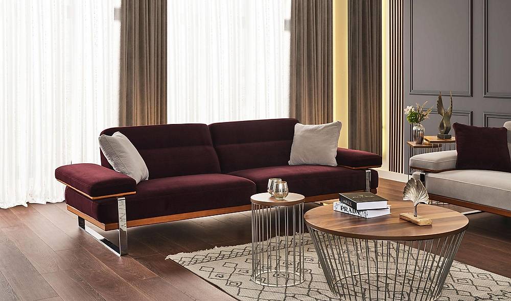 Aydam Bordeaux woonbank – Premium kwaliteit & ultiem comfort