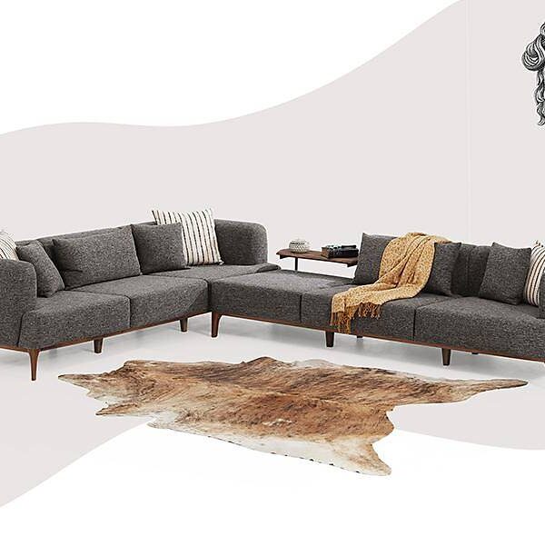 Balat Hoekbank Set - Luxe Grijs | Premium Kwaliteit