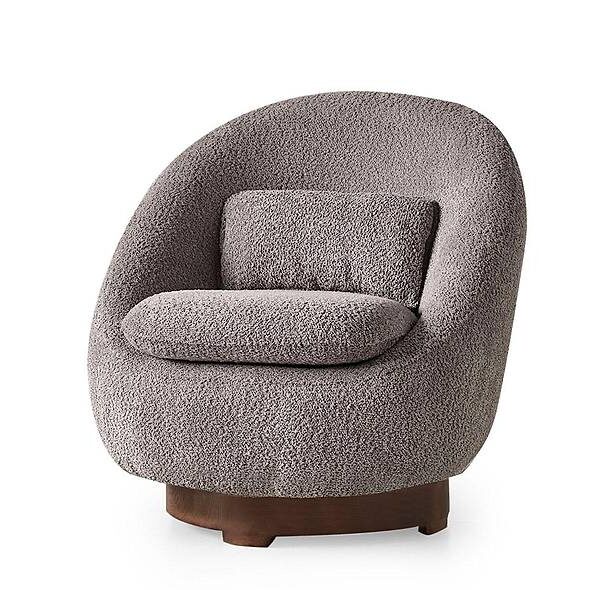 Calvin Berjer Grijs - Luxe design fauteuil met hoog zitcomfort