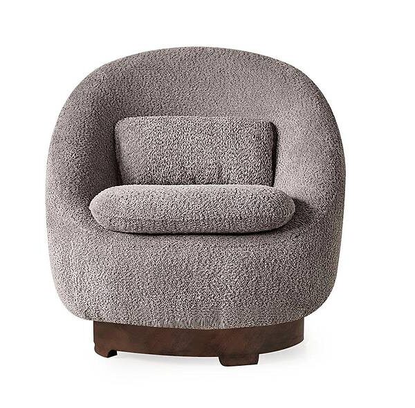 Calvin Berjer Grijs - Luxe design fauteuil met hoog zitcomfort