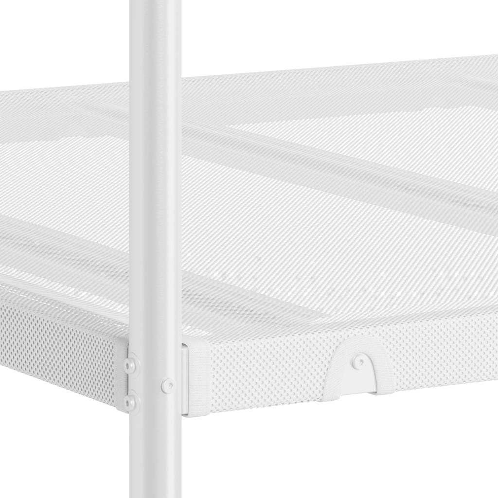 Duurzaam wit stalen stapelbed 75x190 cm – ruimtebesparend