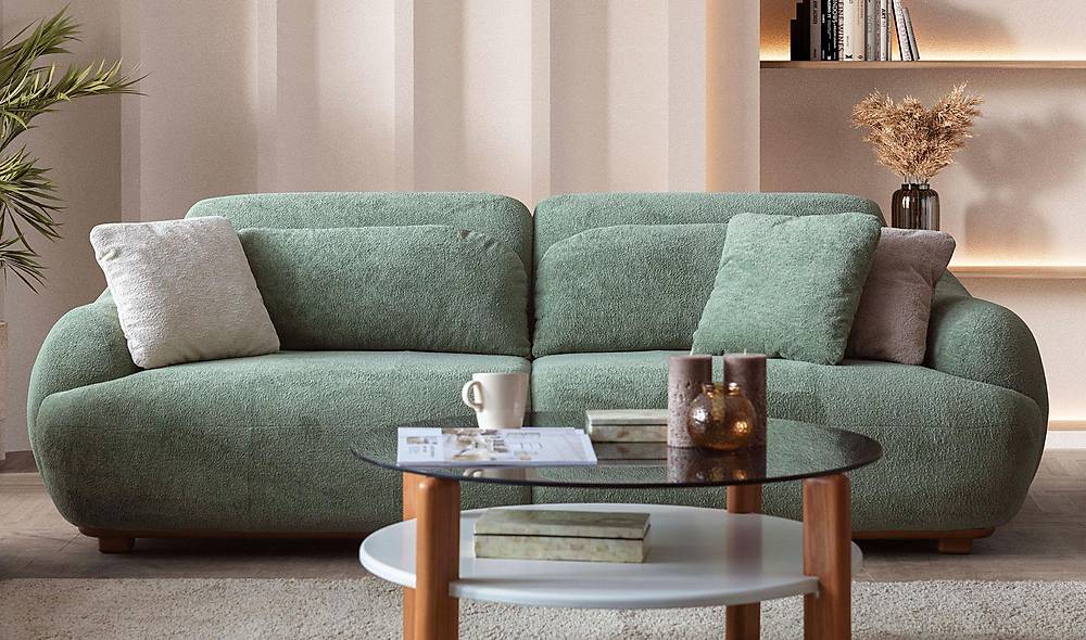 Gravis Designbank – Groen/Crème, Luxe kwaliteit
