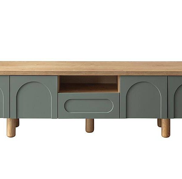 Groen design TV-meubel met logo - premium kwaliteit