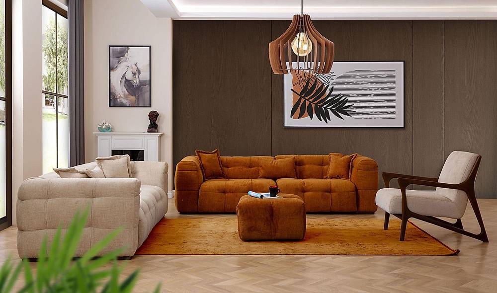 Kuzey Luxe Bankstel – Premium kwaliteit voor uw woonkamer