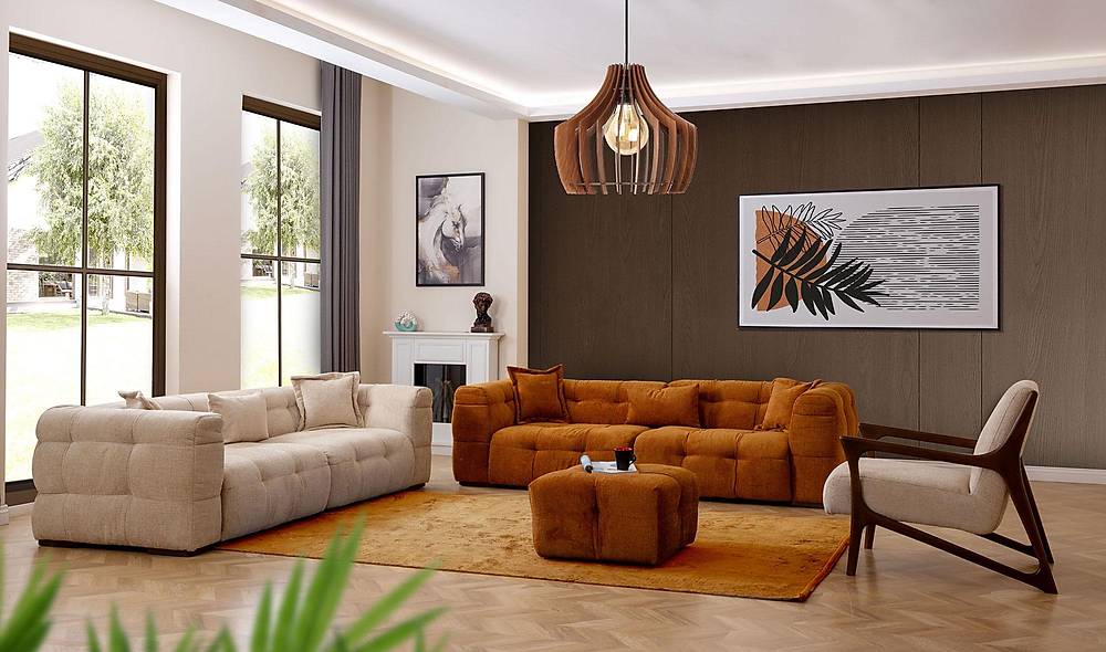 Kuzey Luxe Bankstel – Premium kwaliteit voor uw woonkamer