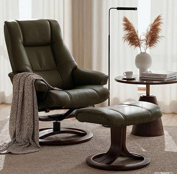 La-Z-Boy Grand Roslin relaxfauteuil — premium comfort, olijfgroen