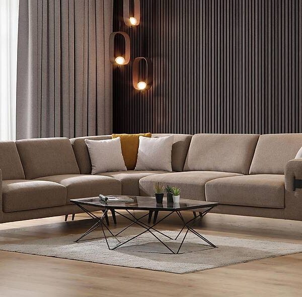 Laremy beige hoekbank — premium kwaliteit