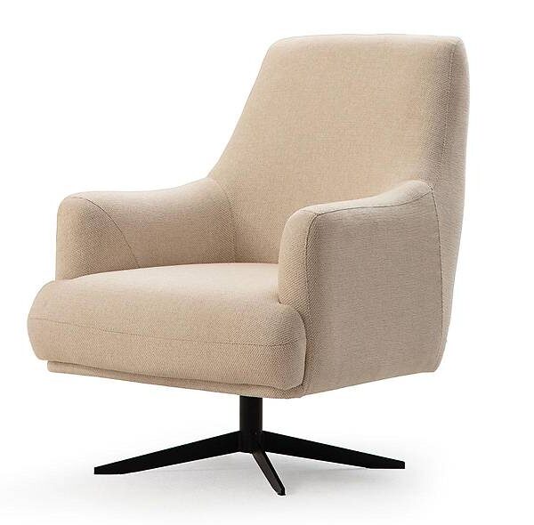 Laremy Berjer Krem — Luxe design fauteuil in crème