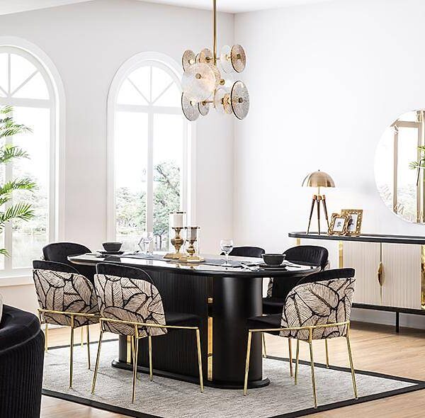 Leaf Eetkamerset Zwart — Premium Design