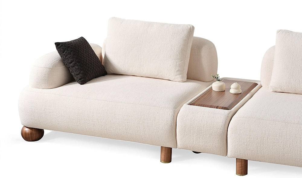 Lizay designbank met geïntegreerde salontafel — luxe