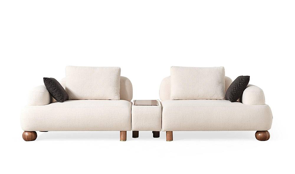 Lizay designbank met geïntegreerde salontafel — luxe