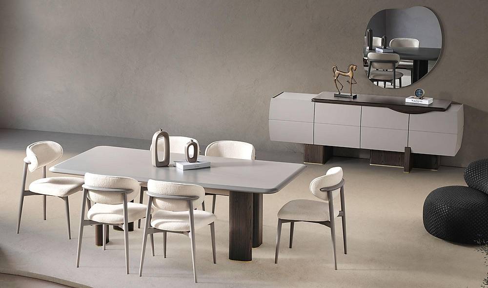 Lizay Luxe Eettafelset - Modern Grijs