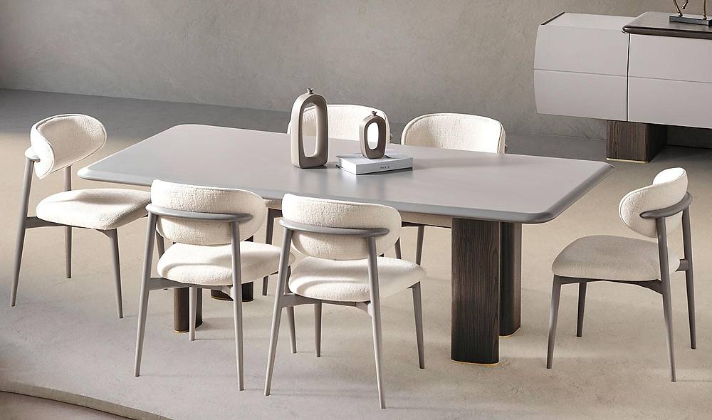 Lizay Luxe Eettafelset - Modern Grijs