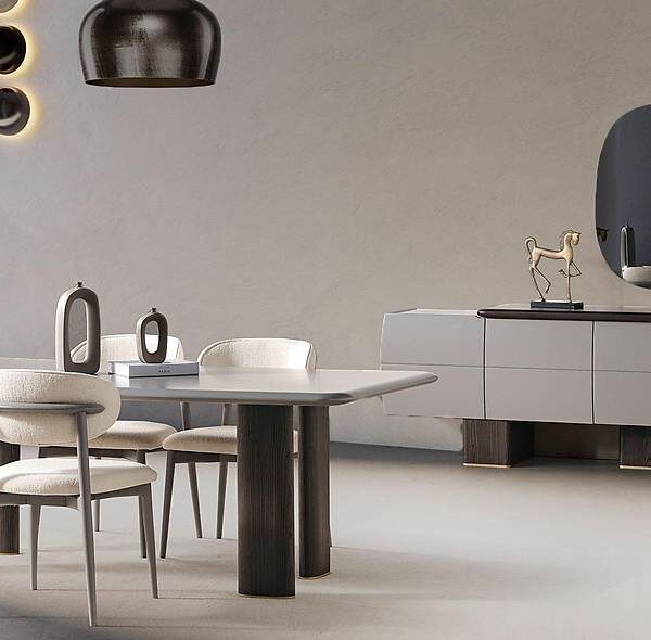 Lizay Luxe Eettafelset - Modern Grijs