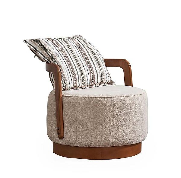 Luxe Bologna designfauteuil in walnoot