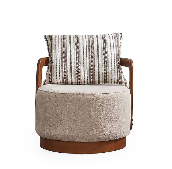 Luxe Bologna designfauteuil in walnoot