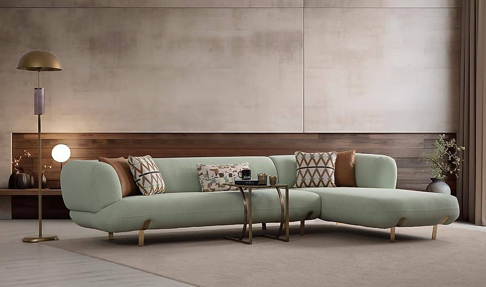 Luxe bruine hoekbank met relaxfunctie — premium comfort