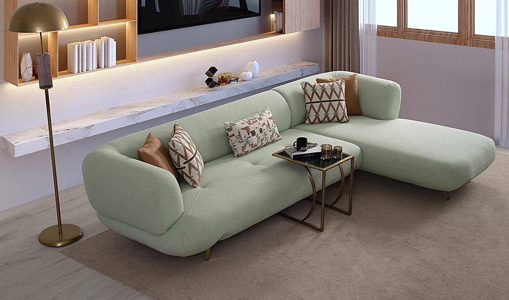 Luxe bruine hoekbank met relaxfunctie — premium comfort