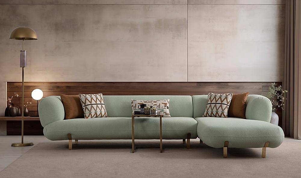 Luxe bruine hoekbank met relaxfunctie — premium comfort