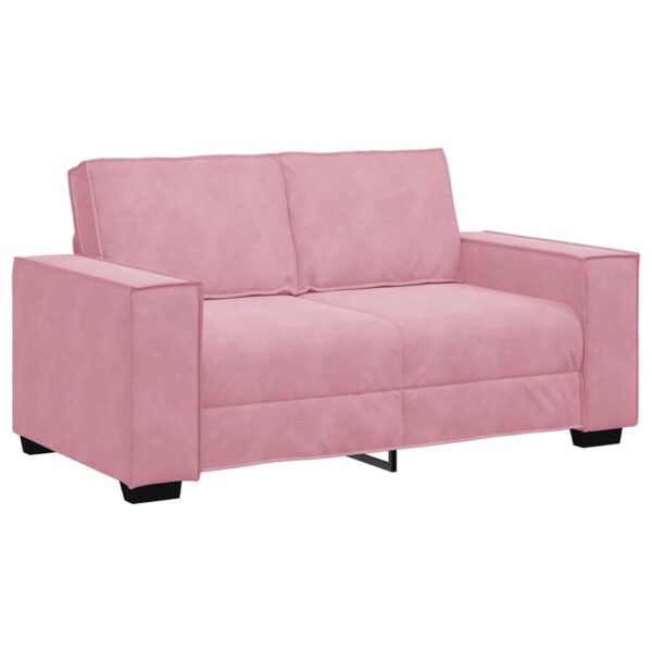 Luxe fluwelen 2-zitsbank 120 cm – roze