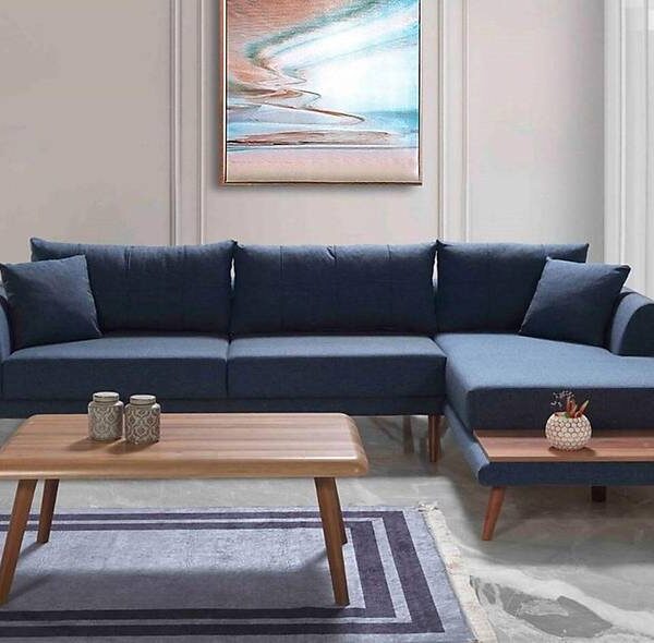 Luxe hoekbank Bona Lacivert — Premium kwaliteit