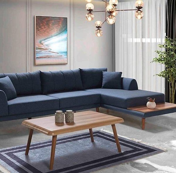 Luxe hoekbank Bona Lacivert — Premium kwaliteit