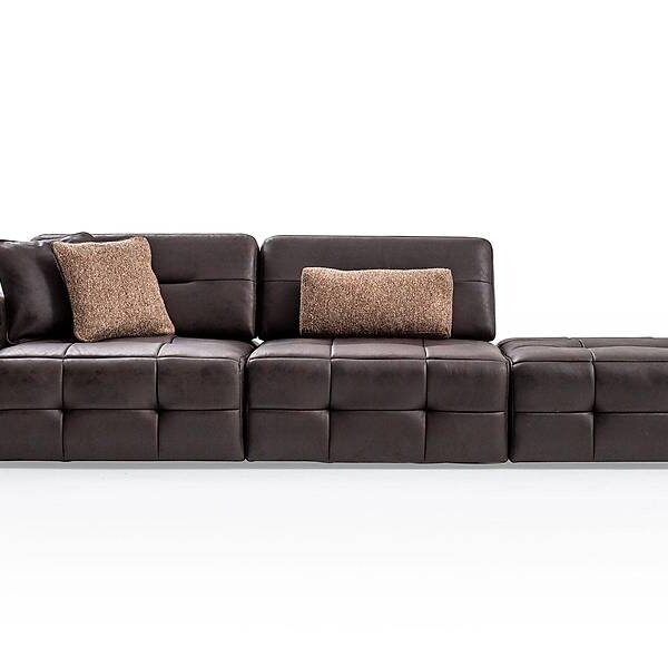 Luxe Mocha loungebank met poef - stijlvol & comfortabel