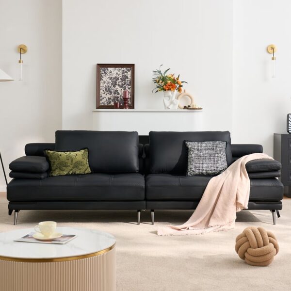 Luxe omvormbare 3-zits slaapbank 260 cm kunstleer