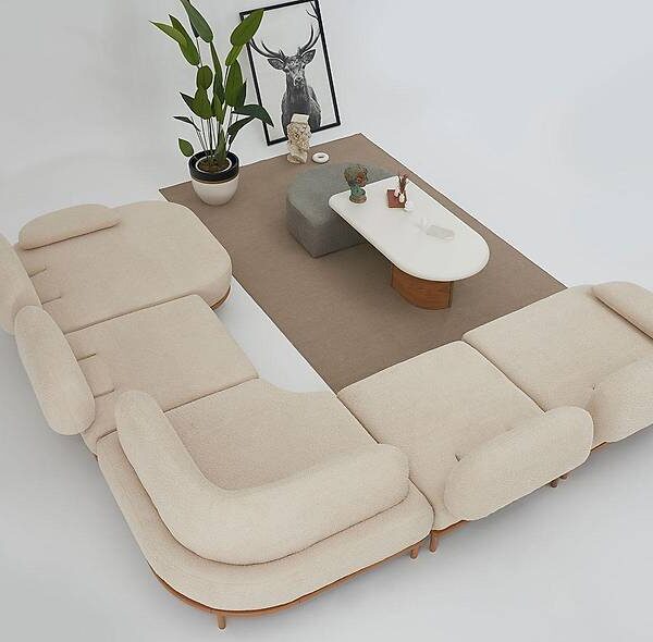 Luxe ornamentale hoekbank — premium kwaliteit