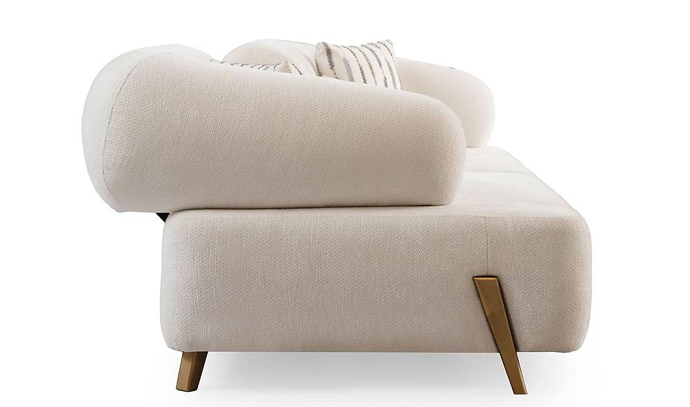 Luxe Ramona 3-zitsbank in antiek goud - premium kwaliteit