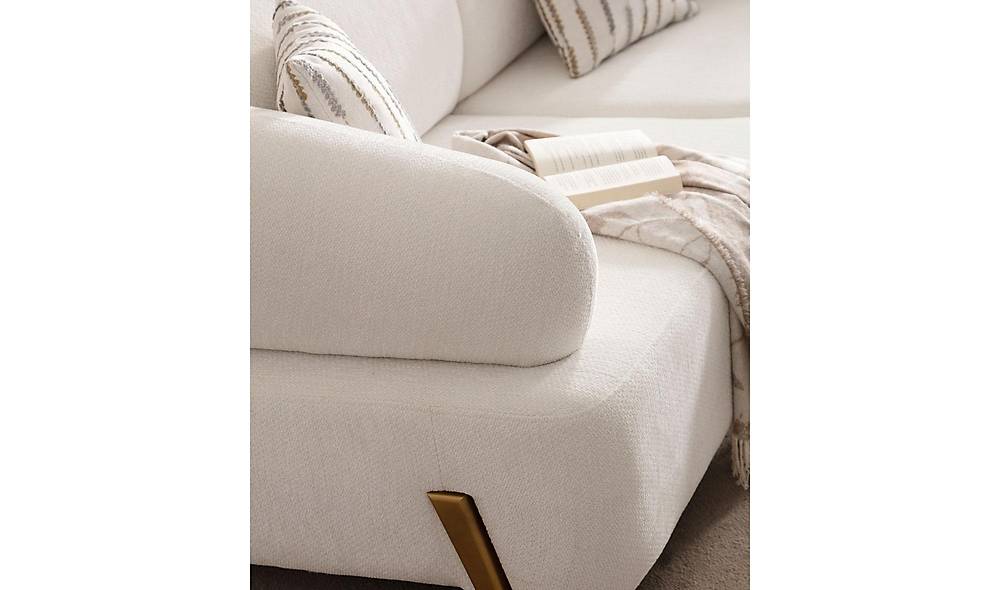 Luxe Ramona 3-zitsbank in antiek goud - premium kwaliteit